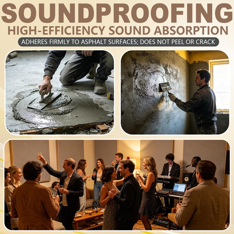 GOODTAKE Multi-Purpose Soundproofing & Fire Retardant Paint – Sound Dampening