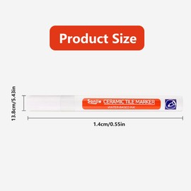 Tile Pen, Grout Pen, Joint Repair Pen, Waterproof Renewal Repair Marker, Grout Pen, Joint Filler Pen for Repair of Tiles, Wall, Floor, Bathroom and Kitchen (Shake Before Use)