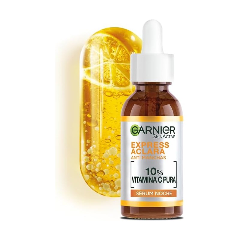 Garnier Express Aclara Serum Noche Antimanchas con 10% Vitamina C