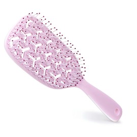Arthaxi Vented Hair Brush for Women, Detangler Brush with Hollow-back for Quicker Blow Drying Full Sized, Hair Dryer Brush for Hurt-Free Detangling on All Hair Vibes, Pink, 1 Pack