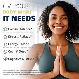 Cortisol Supplements for Women & Men,High Cortisol Reducer, Manager, Detox, Lower and Control,with Magnesium, Ashwagandha,Rhodiola, L-Theanine for Mood,Focus,Sleep