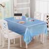 FALIZIFU 1 Pack Light Blue Iridescent Plastic Tablecloth Disposable 54