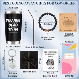 SIXVALA Coworker Leaving Gifts, 20 Oz Tumbler Goodbye Gifts to Coworkers, Farewell Gifts, Going Away Gifts, New Job Gifts, Christmas Gifts for Colleagues Friends Manager Boss Teacher