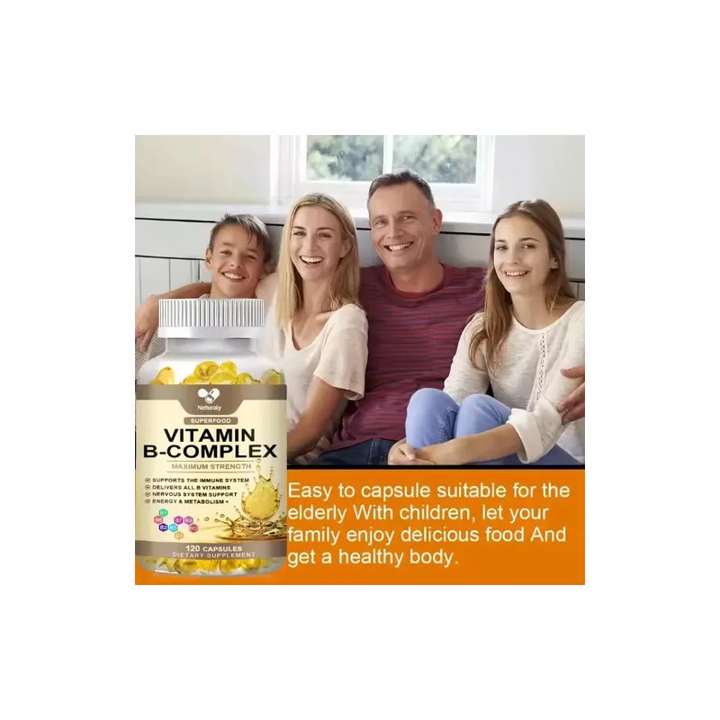 Vitamina Complejo B, Maxima Potencia 60 Cap