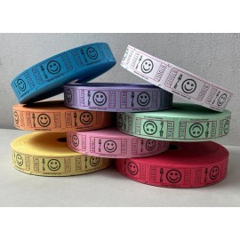 Roll of 1000 Smile Face Tickets Smile Emoji 8 Colors Raffle Fun Fair Carnival - Orange Smile