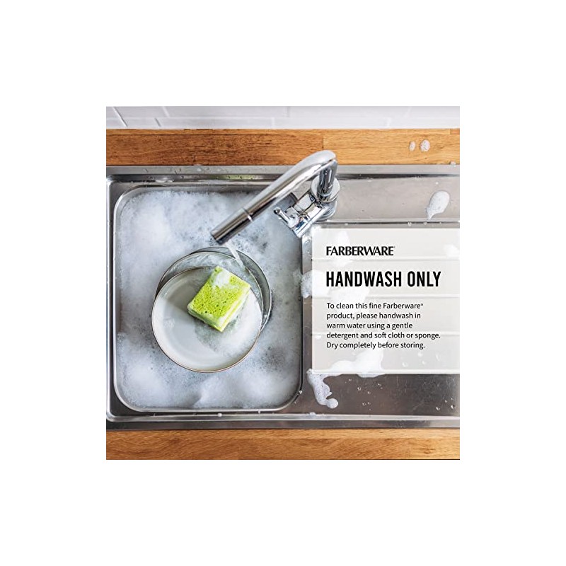 Farberware 22-Piece Triple Rivet Rust-Resistant Wave Edge High-Carbon Stainless Steel