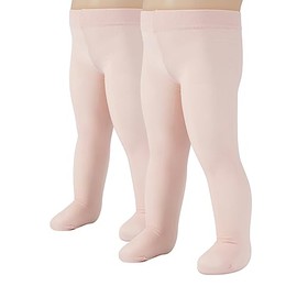 CALZITALY 2 PAIRS - BABY GIRL PLAIN MICROFIBRE SEMI OPAQUE TIGHTS | NEWBORN PANTYHOSE | 40 DEN | 6 TO 24 MONTHS | ITALIAN HOSIERY (24 MONTHS, 2 PAIRS PINK)