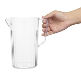 Olympia J904 Kristallon Clear Polycarbonate Plastic Jug 1.4 Litre (49 1/4 ounce) | Reusable and Virtually Unbreakable