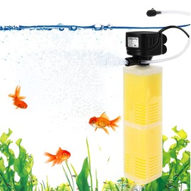 Donhallstar 320GPH Aquarium Filter for 40-150 Gallon Fish Tank-4-in-1 Submersible Internal Filter with Biochemical Filtration,Powerful Water Pump,Air Supply, and Wavemaker for Large Tanks and Ponds