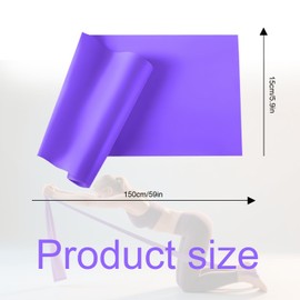 ALLY-MAGIC Theraband, terra bands, 1.5 m fitness band, hip resistance bands with strong elasticity, tensile strength, non-slip training band for hips, legs, pilates, yoga, strength training E23