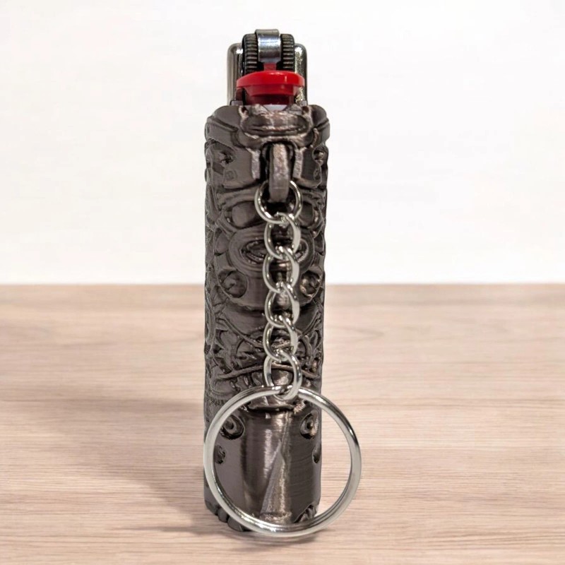 BIC Steampunk Lighter Case Keychain (Fits Plain Reg Size BIC