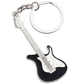 keepdrum Electric Guitar Keyring Metal Black