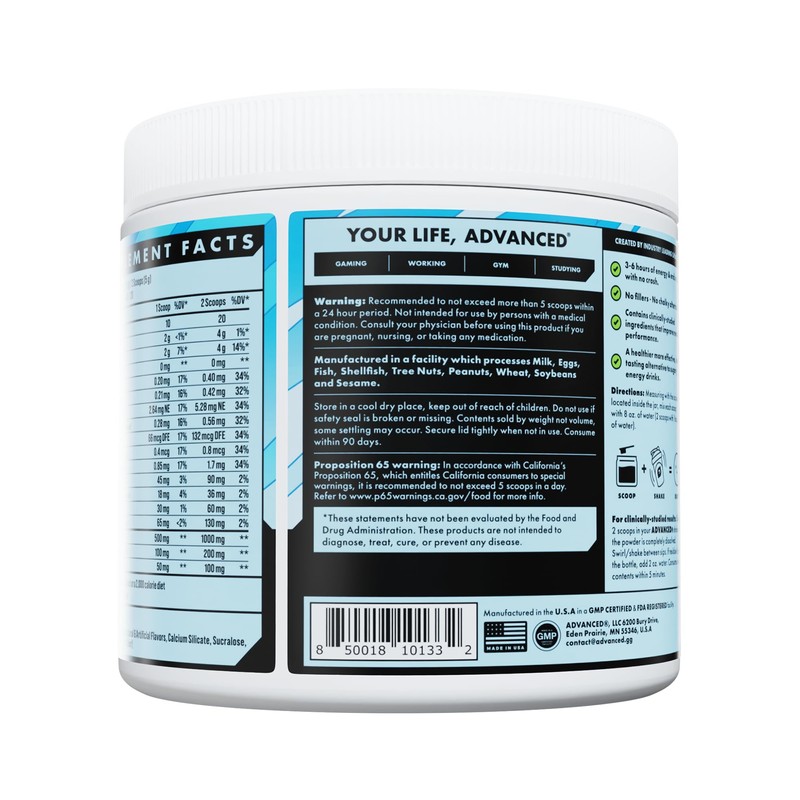 Advanced Energy - Energy Boosting Formula with Electrolytes for Hydration
