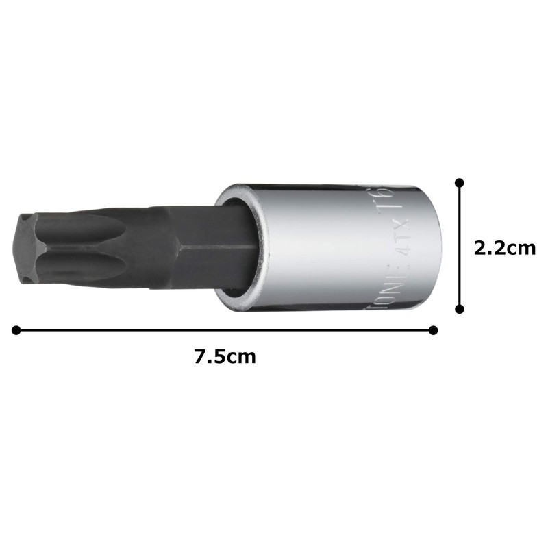 TONE Torx Socket (Strong Type) 4TX-T60 1/2 inch Drive Angle