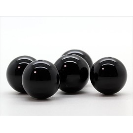 Ishikui (5 Balls Sold Individually) Onyx 0.6 inch (16 mm) Ball Power Stone Creating Rubber 3.3 ft (1 m) + Thread Wire & Bracelet Instruction Manual Included [t013]