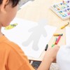 NUOBESTY 20Pcs Paperboard People Cutouts Blank Human Shapes for Kids