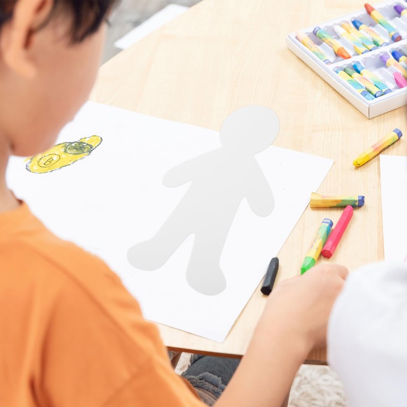 NUOBESTY 20Pcs Paperboard People Cutouts Blank Human Shapes for Kids