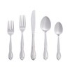 RiverRidge Rose Non-Monogrammed Flatware Set, 46 Piece, Silver