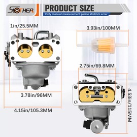 FH721V Carburetor for Kawasaki 4 Stroke 22HP Engine FH721V FH641V FH751V FH661V FX801V FX850V Carb Replaces 15004-1010 15004-7024 15004-0757 15004-1005 15004-0763 15003-7094