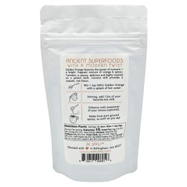 SAKU Tea, Golden Orange Turmeric Latte Blend, Super Food Latte, 3oz Bag