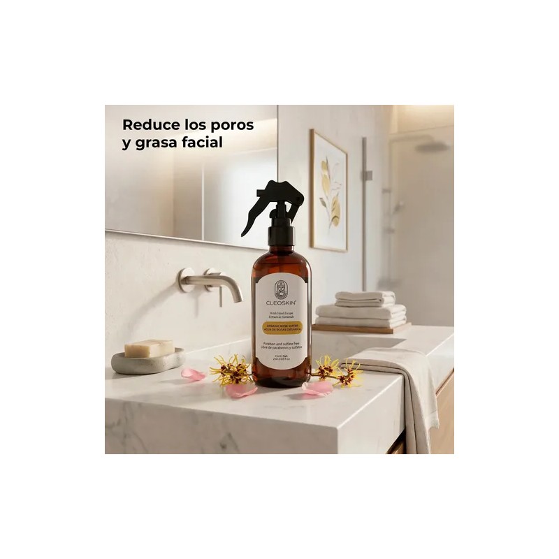 Tónico Facial De Agua De Rosas Con Hamamelis Cleoskin