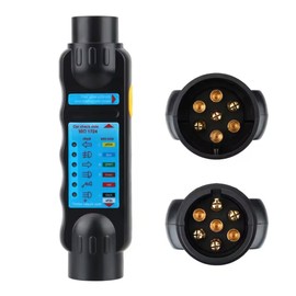 zmart 12V Trailer Tester 7 Pin Adapter Diagnostic Tool Wiring Check Light Test Plug Socket Car Truck Caravan Accessories Universal