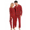 SWOMOG Couples Christmas Pajamas Set Women & Men Long Sleeve