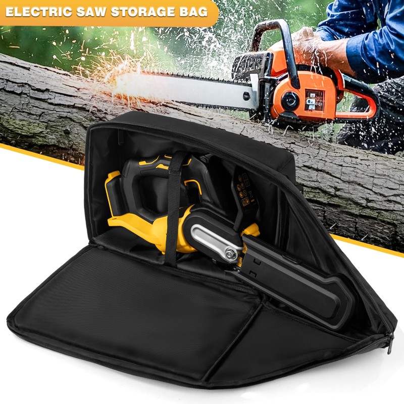 OUUTMEE Chainsaw Carrying Case, Waterproof Foldable Chainsaw Storage Bag Compatible