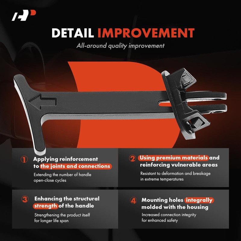 A-Premium Hood Safety Latch Release Pull Handle Compatible with Volkswagen