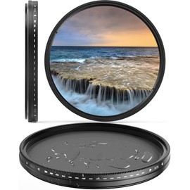 Heysliy ND Filter 46mm, Variable ND2-400 Neutral Density Filters, ND2 ND4 ND8 to ND400 Camera Lens Filter, Photography Grey Filters for Canon Sony Nikon Fuji Panasonic DSLR