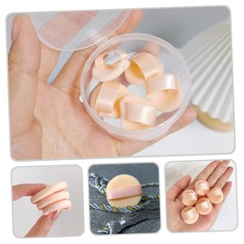 Baluue 5pcs Mini Flocking Makeup Puff under Eye Cosmetic Blender for Loose Application for -ups