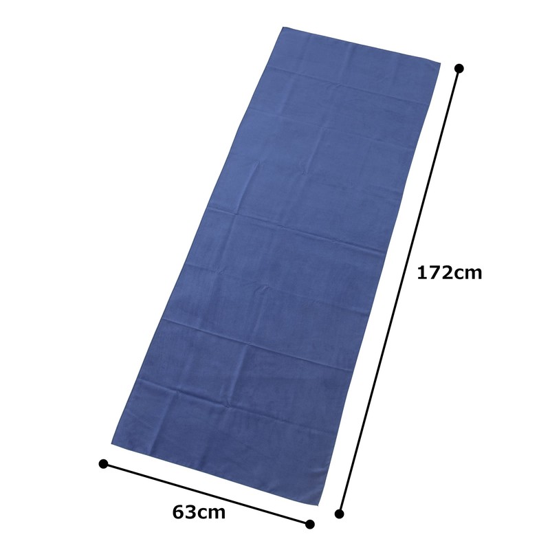 Yoga-IBL "Dry Yoga Mat" Italian Blue, 24.8 x 67.7 inches