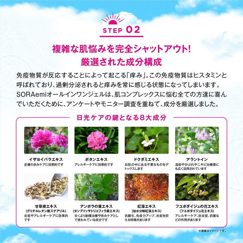 SORAemi All-in-One Gel UV Damage Protection, Moisturizing, Skin Barrier Care,