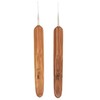 AUEAR, 2 Pack Dreadlock Crochet Hook Needle Tool with Bamboo