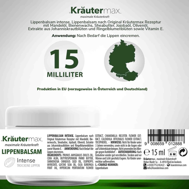 Kräutermax Lip Balm Intense 1 x 15 ml