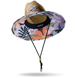 Straw Hat for Men & Women | Lifeguard Hat, Beach Hat & Sun Hat | UPF 50+ Wide Brim for Sun Protection | One Size | Barbados | Hemlock