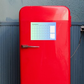 Olanmarp Magnetic Planner - Reusable, Wipe-Clean Weekly or Monthly Planner for Household, Fitness, Meal Planning - Perfect Writeable with Non-Permanent Pen - DIN A4 (Month)