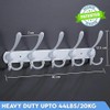 GlazieVault White Coat Hooks for Wall - Stainless Steel Coat
