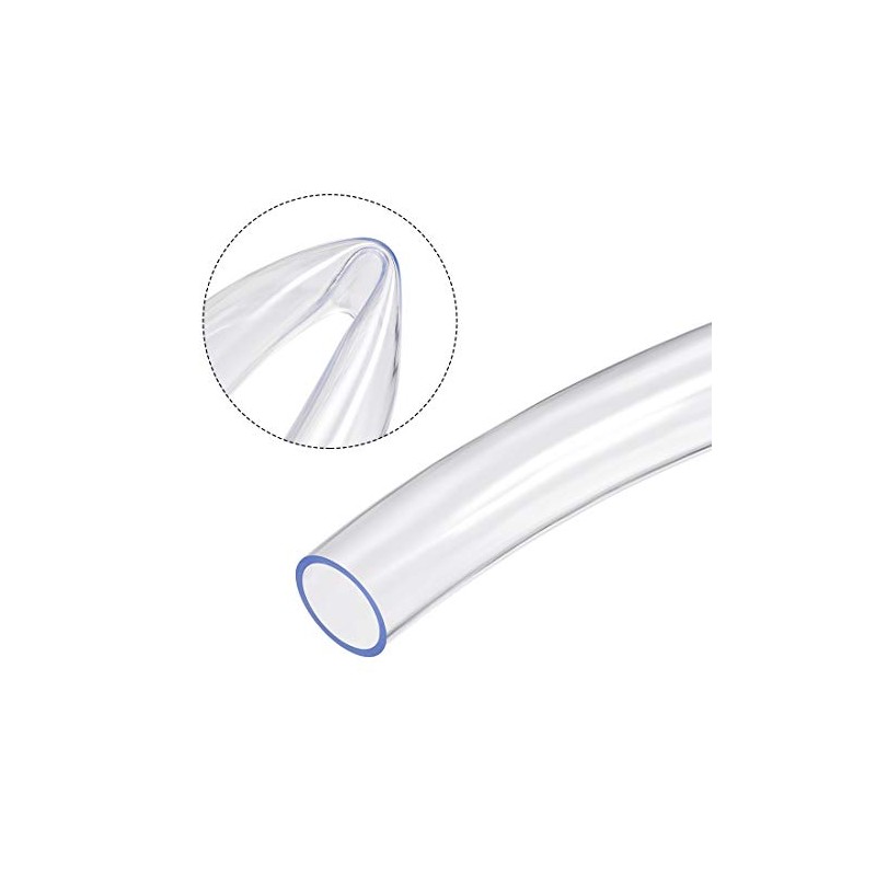 sourcing map PVC Clear Vinyl Tubing, 25mm(1") x 30mm(1 3/16")