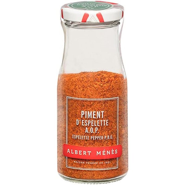 Albert Ménes A.O.P Espelette Pepper Powder - Protected Origin - 100% Natural - No Dyes or Preservatives - Product Packaged in France - Aromatic Spices - 62 g
