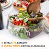 Oria Cook Large Glass Salad Bowl with Lid Set, 5.7