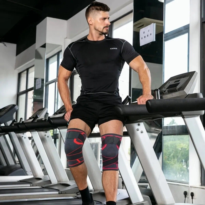 1 Par Rodilleras Elásticas Deportivas Compresion Para Gym