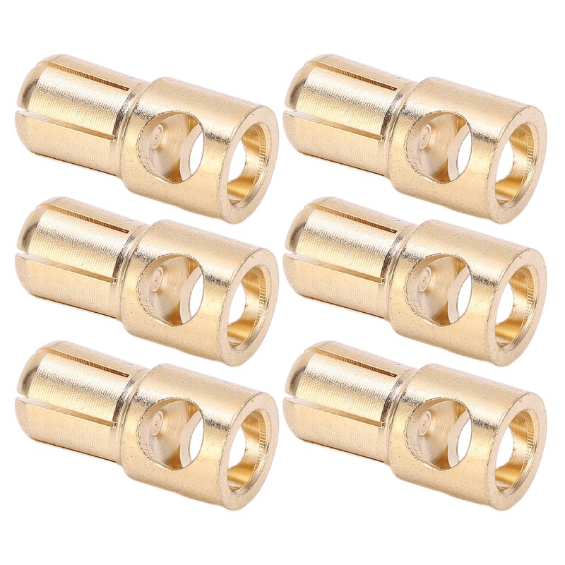 10 Pcs 6mm Banana Plug Gold Plated Male Connector Adapter