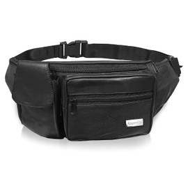 Roamlite Bumbag with Waist Extension Extender Belt Bundle, Extend Bum Bag Max Waist Size 52 to XXL 71 Inches, Mobility Disabled Scooter Wheelchair Black RL276KEXT