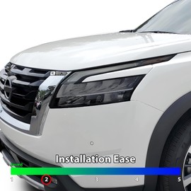 BOGAR TECH DESIGNS Full Headlight Head Light Tint Film Kit Compatible with Nissan Pathfinder 2022 2023, Light Smoke