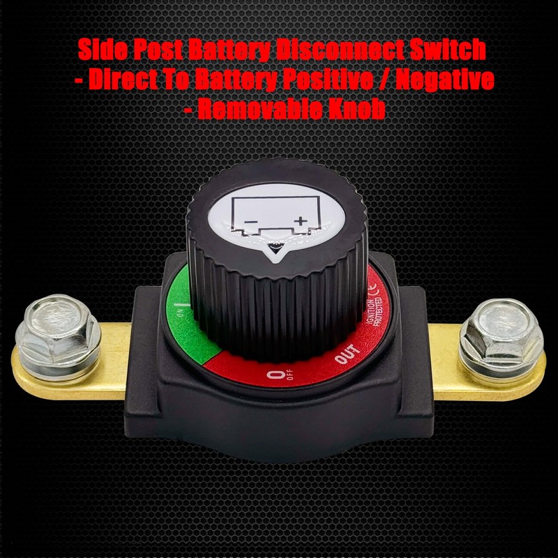 Ampper Side Post Battery Disconnect Switch 12V - 48V, Marine