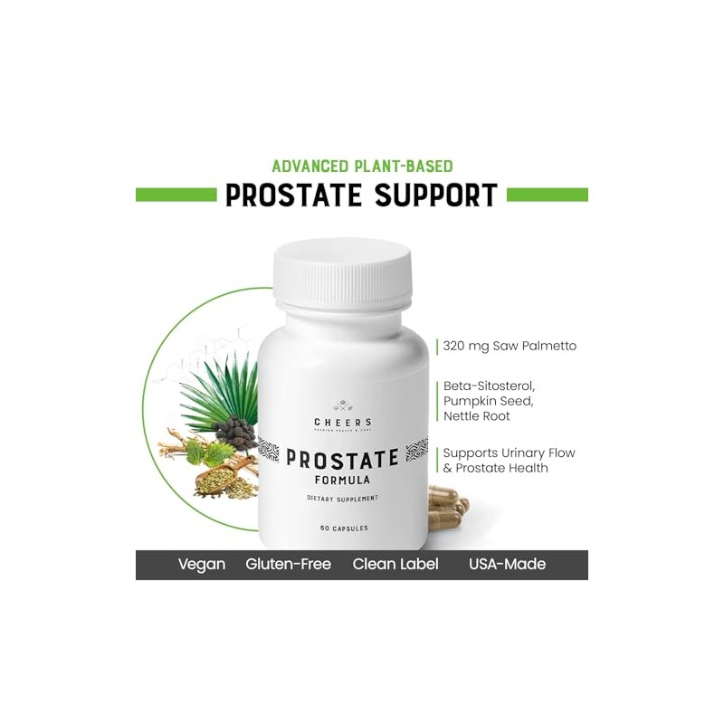 Cheers Prostate Formula for Men, Selenium, Zinc & Vitamin B6,
