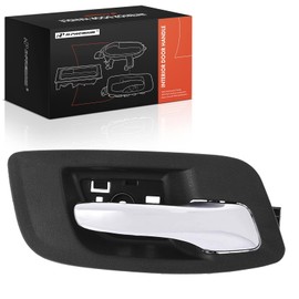 A-Premium Front Right Passenger Side Interior Door Handle Compatible with Dodge Charger 2011 2012 2013 2014, Black Housing with Chrome Lever, Replace# 1RE72DX9AD