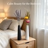 2‑Pack Shatter‑Resistant Vase Set with Natural Dried Flowers, Black and