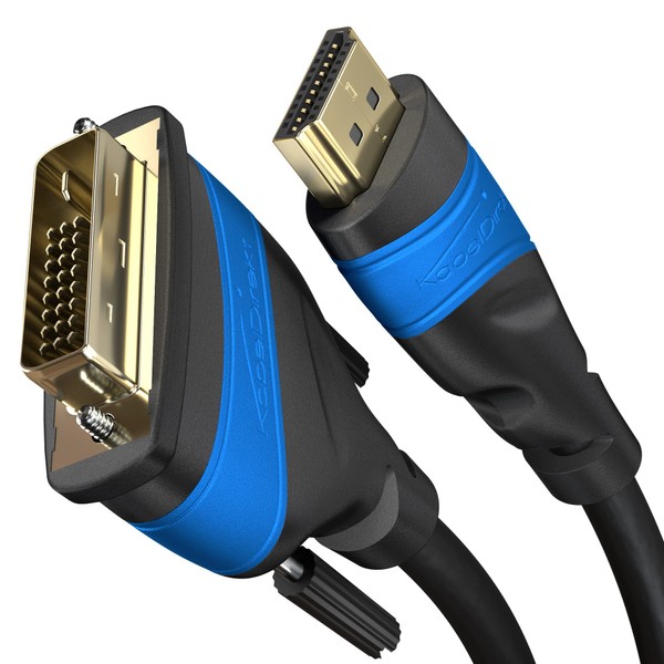 KabelDirekt HDMI DVI Adapter Cable with A.I.S. Shielding Against Interference